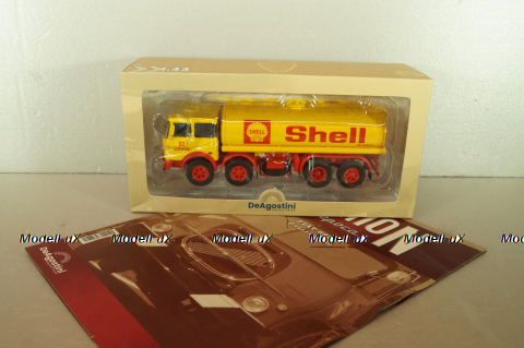 Fiat 691 N fuel tanker "Shell" 1970, yellow/red, Camion D'epoca #73, 1:43