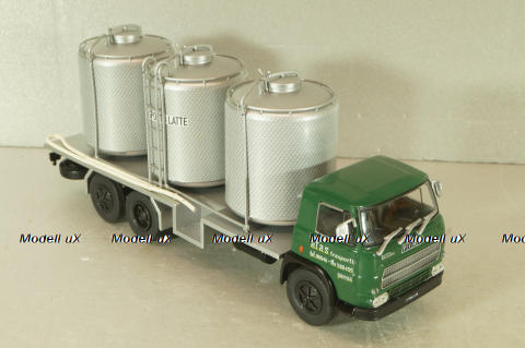 Fiat 673 NR Trasporto Latte 1969, green/silver, Camion D'epoca #73, 1:43