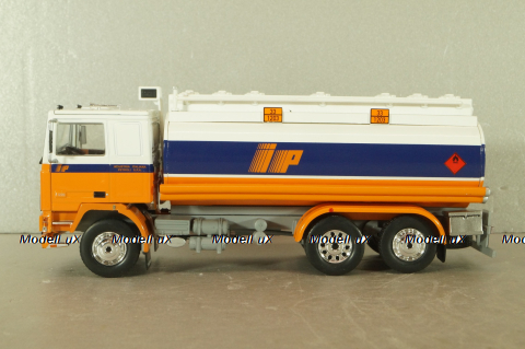 Volvo F12 fuel tanker 1977, white/orange, Camion D'epoca #74, 1:43