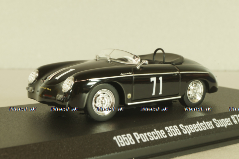 Porsche 356 Speedster Super #71, black, 86538, Greenlight 1:43