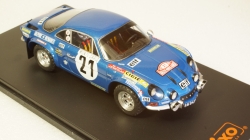 Alpine Renault A110, No.21, Rallye Monte Carlo, J.P.Nicolas/M.Vial, 1973, 24RAL007B, IXO 1:24
