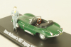 Jaguar XKSS 1957 with figuren Steve McQueen, green, McQueen Collection, 86434, Greenlight 1:43