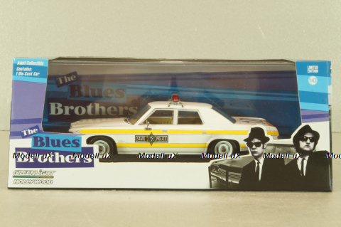 Dodge Royal Monaco 1977, Police Illinois state from movie "Blues Brothers" 1980, 86424, Greenlight 1:43