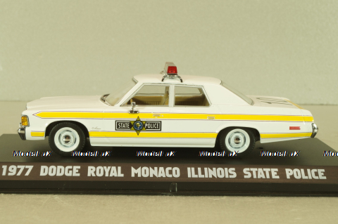 Dodge Royal Monaco 1977, Police Illinois state from movie "Blues Brothers" 1980, 86424, Greenlight 1:43