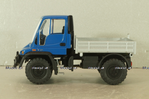 Mercedes Unimog U400, blue/silver, фурнитура в комплекте, B66000384, (#465) NZG 1:43