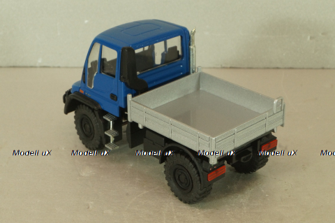 Mercedes Unimog U400, blue/silver, фурнитура в комплекте, B66000384, (#465) NZG 1:43