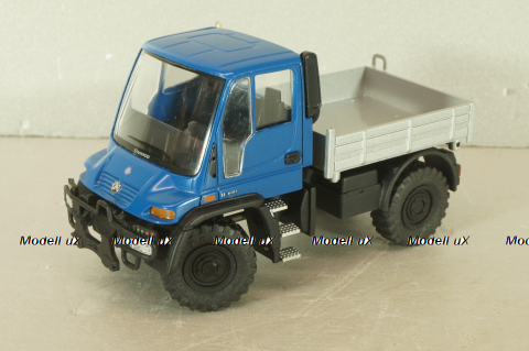 Mercedes Unimog U400, blue/silver, фурнитура в комплекте, B66000384, (#465) NZG 1:43
