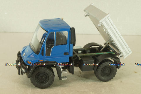 Mercedes Unimog U400, blue/silver, фурнитура в комплекте, B66000384, (#465) NZG 1:43
