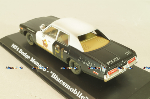 Dodge Monaco 1974, Blursmobile from movie "Blues Brothers" 1980, 86421, Greenlight 1:43