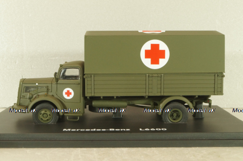 Mercedes-Benz L6600 medical truck 1950, khaki,  03013, Schuco 1:43 