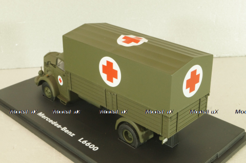 Mercedes-Benz L6600 medical truck 1950, khaki,  03013, Schuco 1:43 