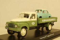 Hanomag L28 Pick Up Goggomobil Service, 02938, Schuco 1:43