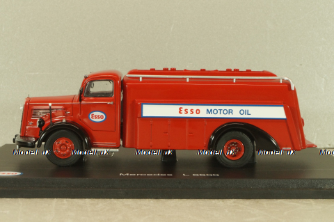 Mercedes L 6600 fuel tanker "ESSO" 1951, red, 02418, Schuco 1:43