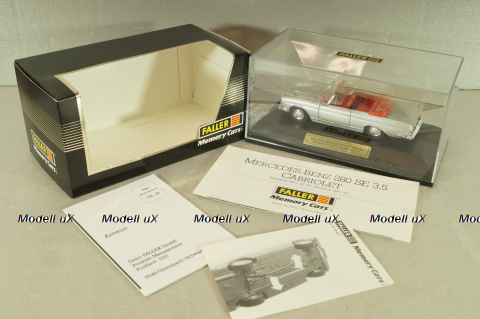 Mercedes-Benz 280 SE 3,5 Cabriolet (W111) 1961, silver, 4333, Faller 1:43