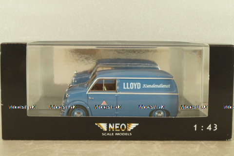 Lloyd LT500 Customer Service Kundendienst 1955, blue,  43874, NEO 1:43