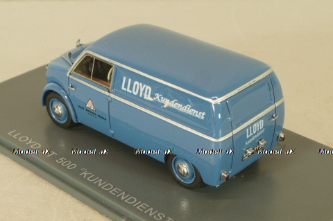 Lloyd LT500 Customer Service Kundendienst 1955, blue,  43874, NEO 1:43