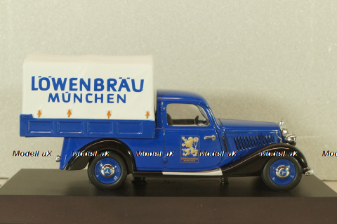 Mercedes-Benz 170V pickup (W136) "Lowenbrau" 1936, blue, 02266, Schuco 1:43