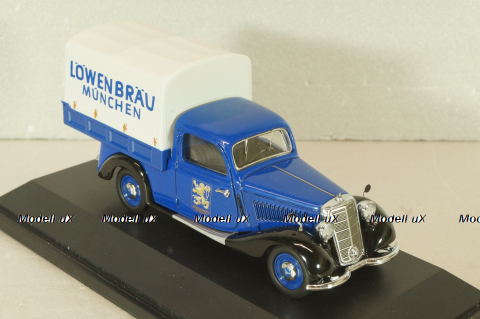 Mercedes-Benz 170V pickup (W136) "Lowenbrau" 1936, blue, 02266, Schuco 1:43