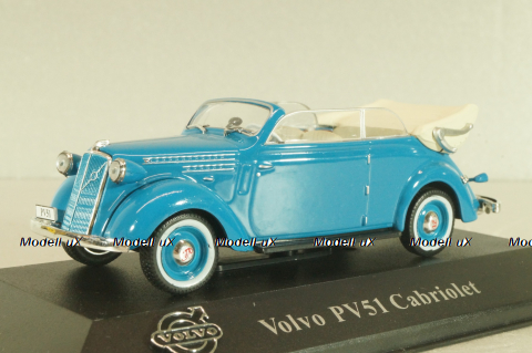 Volvo PV51 Cabriolet 1937, blue, 8506063, Atlas Volvo Collection, 1:43