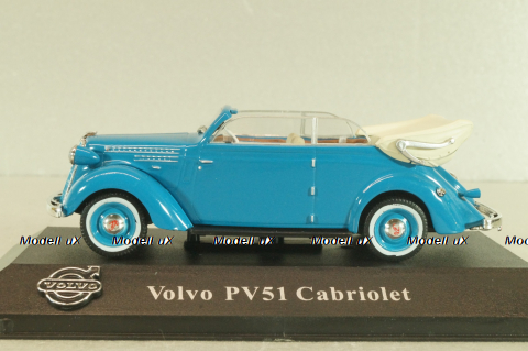 Volvo PV51 Cabriolet 1937, blue, 8506063, Atlas Volvo Collection, 1:43
