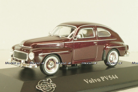 Volvo PV544 1947, maroon, 8506014, Atlas Volvo Collection, 1:43