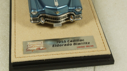 Cadillac Eldorado Biarritz Close top Bahama Blue Metallic 1955, STM55002, Satmp Models 1:43
