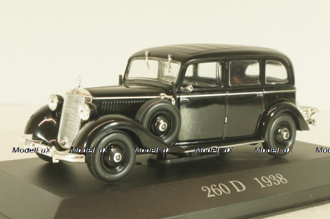 Mercedes-Benz 260 D Pullman (W138) limousine 1938, black, Mercedes-Benz-Offizielle Modell-Sammlung #19, Altaya 1:43