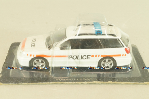 Subaru Legacy Police, Switzerland 2001, white, Полицейские машины мира №12, DeAgostini, 1:43