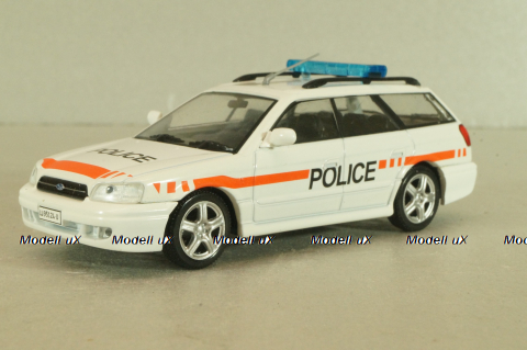 Subaru Legacy Police, Switzerland 2001, white, Полицейские машины мира №12, DeAgostini, 1:43
