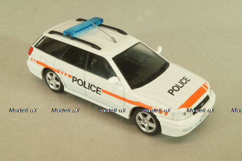 Subaru Legacy Police, Switzerland 2001, white, Полицейские машины мира №12, DeAgostini, 1:43