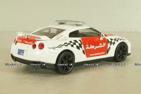 Nissan GT-R Police Arab Emirates 2007, white/red, Полицейские машины мира №51, DeAgostini, 1:43
