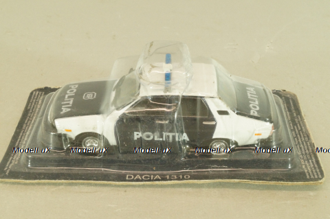 Dacia 1310, Police Romania 1982, white/black, Полицейские Машины Мира №52, 1:43