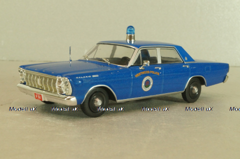Ford Galaxie 500, Police Westwood 1965, blue, Полицейские машины мира №67 DeAgostini, 1:43