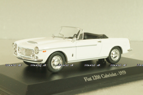 Fiat 1200 Cabriolet 1959, white, Hachette 1:43