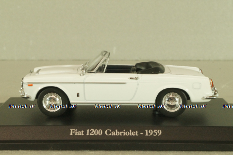 Fiat 1200 Cabriolet 1959, white, Hachette 1:43