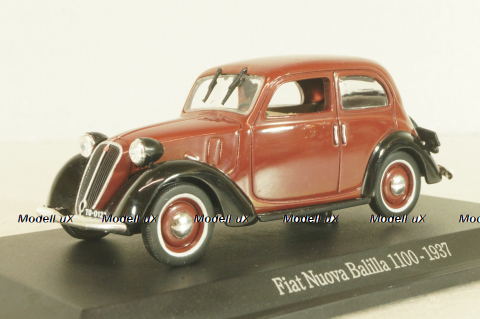 Fiat Nuova Balilla 1100 1937, brown, Hachette 1:43