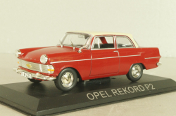 Opel Rekord P2 1961, red/white roof, Masini de Legenda №55, Deagostini 1:43