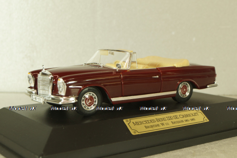 Mercedes-Benz 220 SE Cabriolet (W111) 1965, dark red, 4311, Faller 1:43