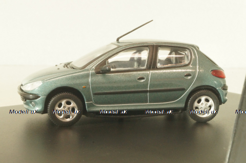 Peugeot 206 XT Berline 1998, green metallic, 472602, Norev 1:43