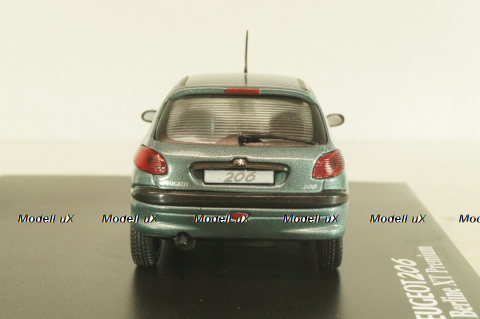 Peugeot 206 XT Berline 1998, green metallic, 472602, Norev 1:43