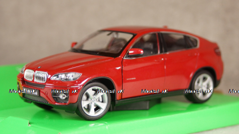 BMW X6 (E71) 2008, dark red, WEL24004rt, Welly 1:24