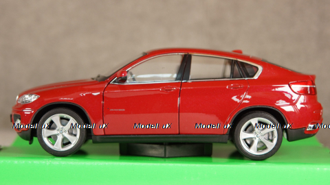 BMW X6 (E71) 2008, dark red, WEL24004rt, Welly 1:24