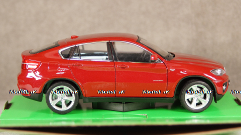 BMW X6 (E71) 2008, dark red, WEL24004rt, Welly 1:24