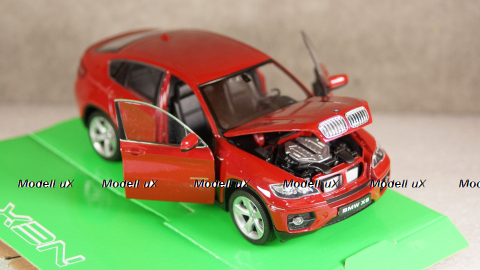 BMW X6 (E71) 2008, dark red, WEL24004rt, Welly 1:24