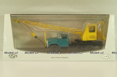 АК-75В автокран на шасси Зил-130 1964, зеленый/желтый, SSM1549, SSM 1:43