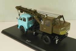 К-67 Автокран на шасси Маз-500 1965, голубой/хаки, SSM1610, SSM 1:43