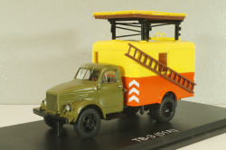 ТВ-3 телескопическая вышка на шасси Газ-51А 1960, зеленый/желтый/красный, SSM1627, SSM 1:43