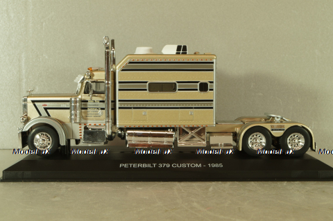 Peterbilt 379 Custom 1985 beige with silver strips Truck Tuning Collection 20, Hachette 1:43