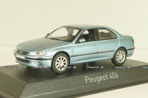 Peugeot 406 2002, blue, 474621, Norev 1:43