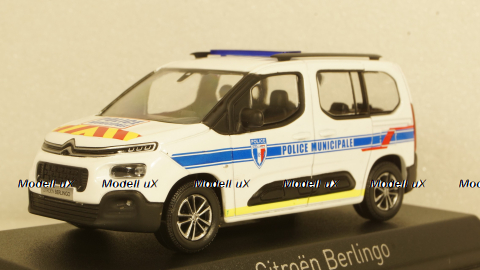 Citroen Berlingo 2020 Police Municipale w/stripping, 155768, Norev 1:43